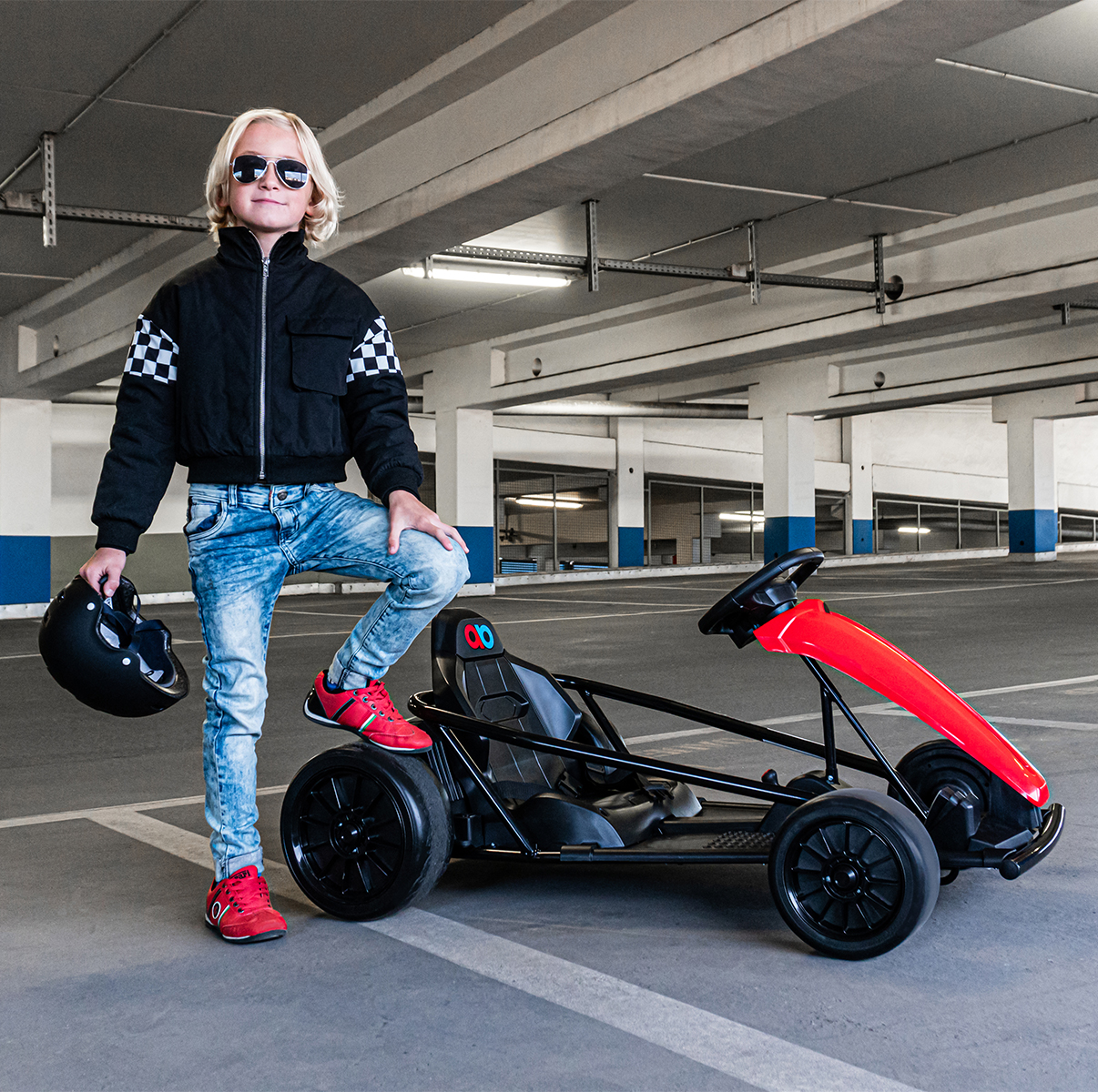 Kart electric pentru copii FX1 Drift Master 24 Volti (1968) Rosu - imagine 7