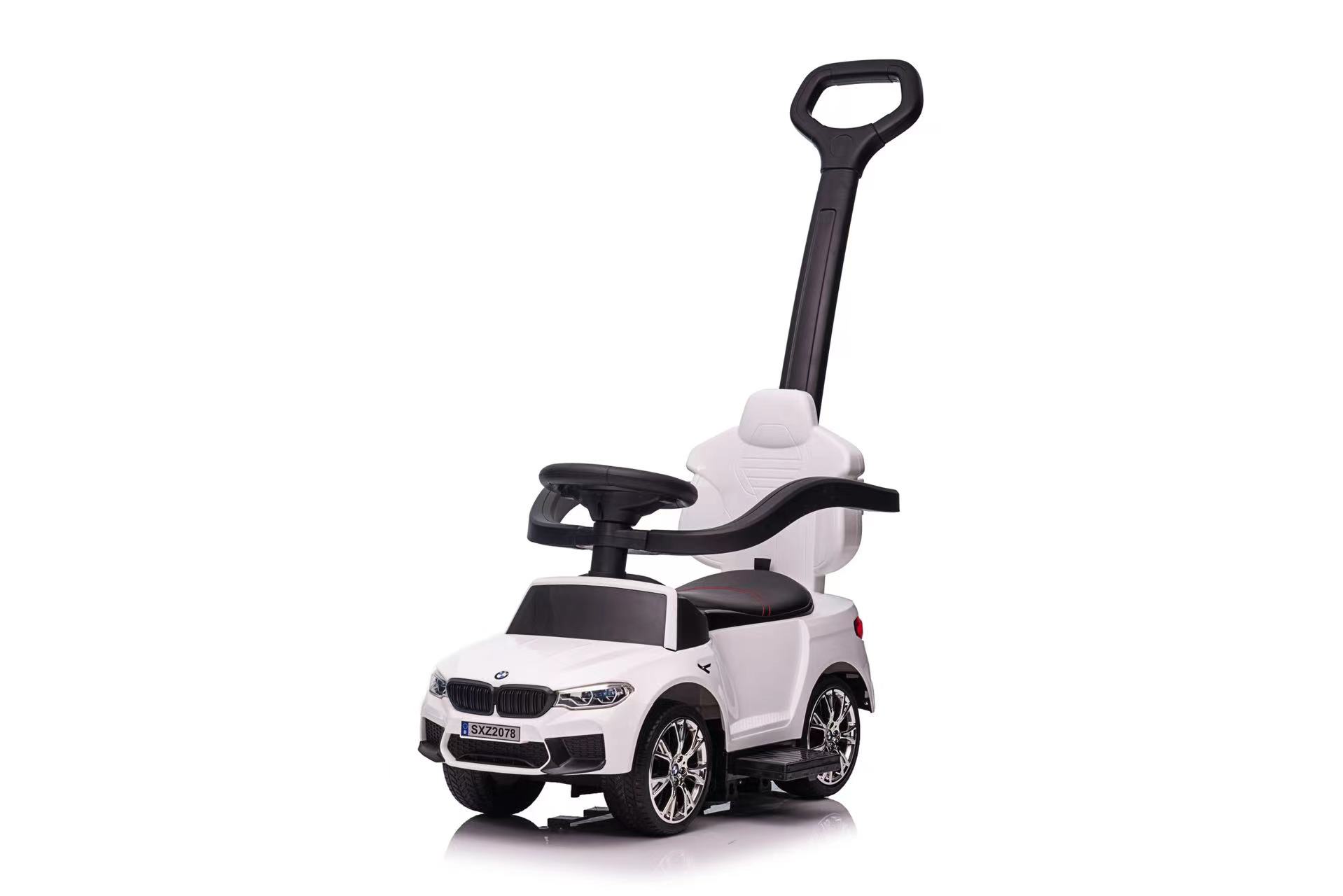 Masinuta de impins cu maner parental 3-in-1 BMW M5 (sx2078) Alb - imagine 13