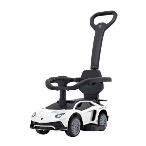 Masinuta de impins cu maner parental 2-in-1 Lamborghini Aventador (8810) Alb