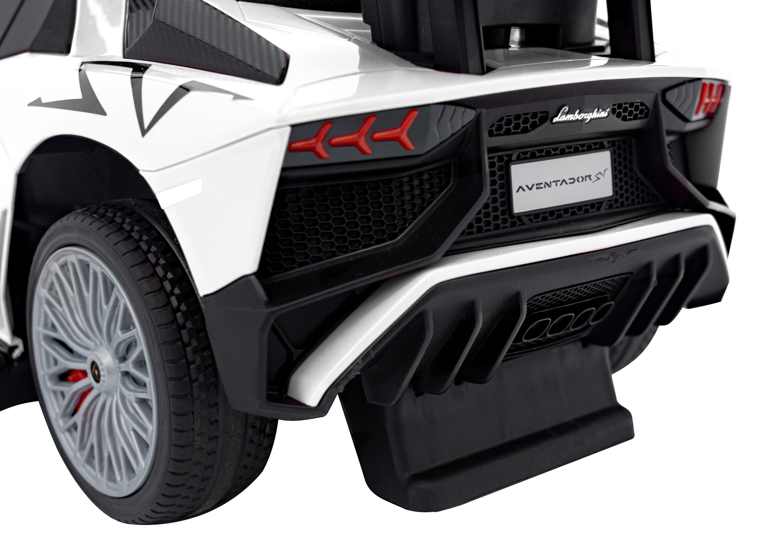 Masinuta de impins cu maner parental 2-in-1 Lamborghini Aventador (8810) Alb - imagine 2