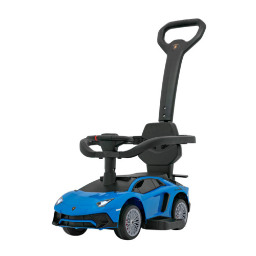 Masinuta de impins cu maner parental 2-in-1 Lamborghini Aventador (8810) Albastru