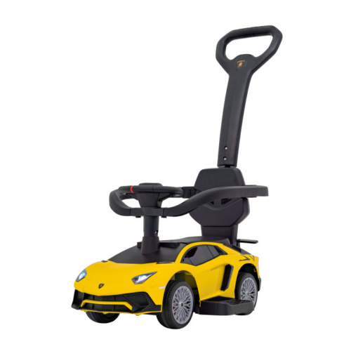 Masinuta de impins cu maner parental Lamborghini Aventador (8810) Galben