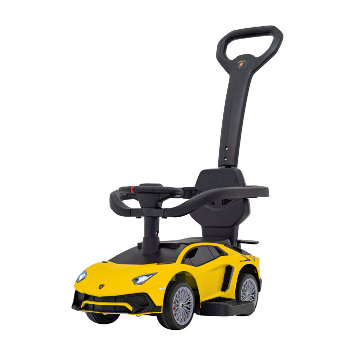 Masinuta de impins cu maner parental Lamborghini Aventador (8810) Galben