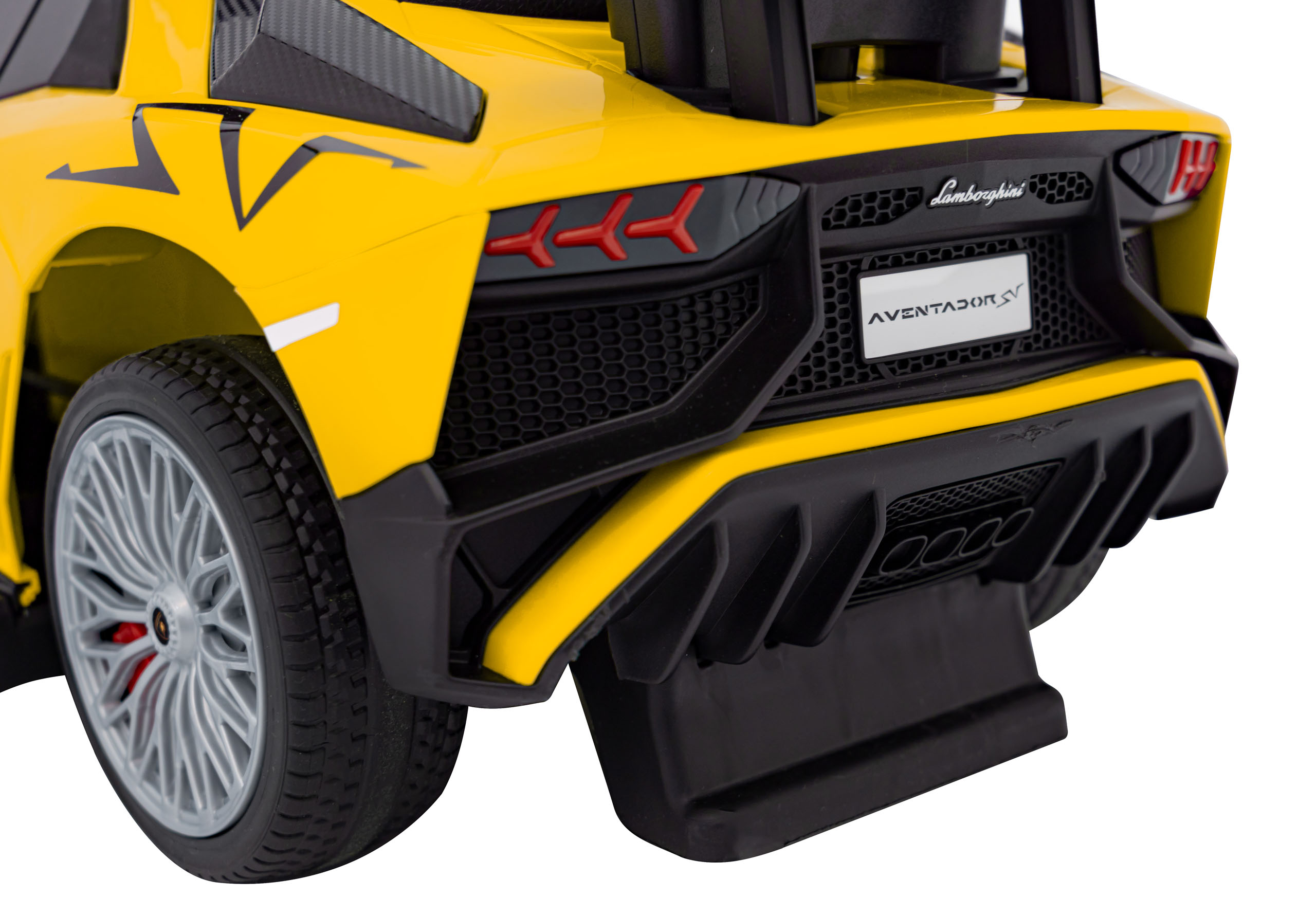 Masinuta de impins cu maner parental Lamborghini Aventador (8810) Galben - imagine 6