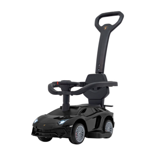 Masinuta de impins cu maner parental Lamborghini Aventador (8810) Negru