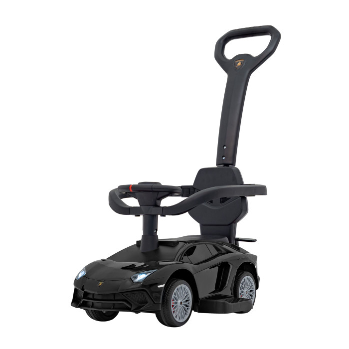 Masinuta de impins cu maner parental Lamborghini Aventador (8810) Negru