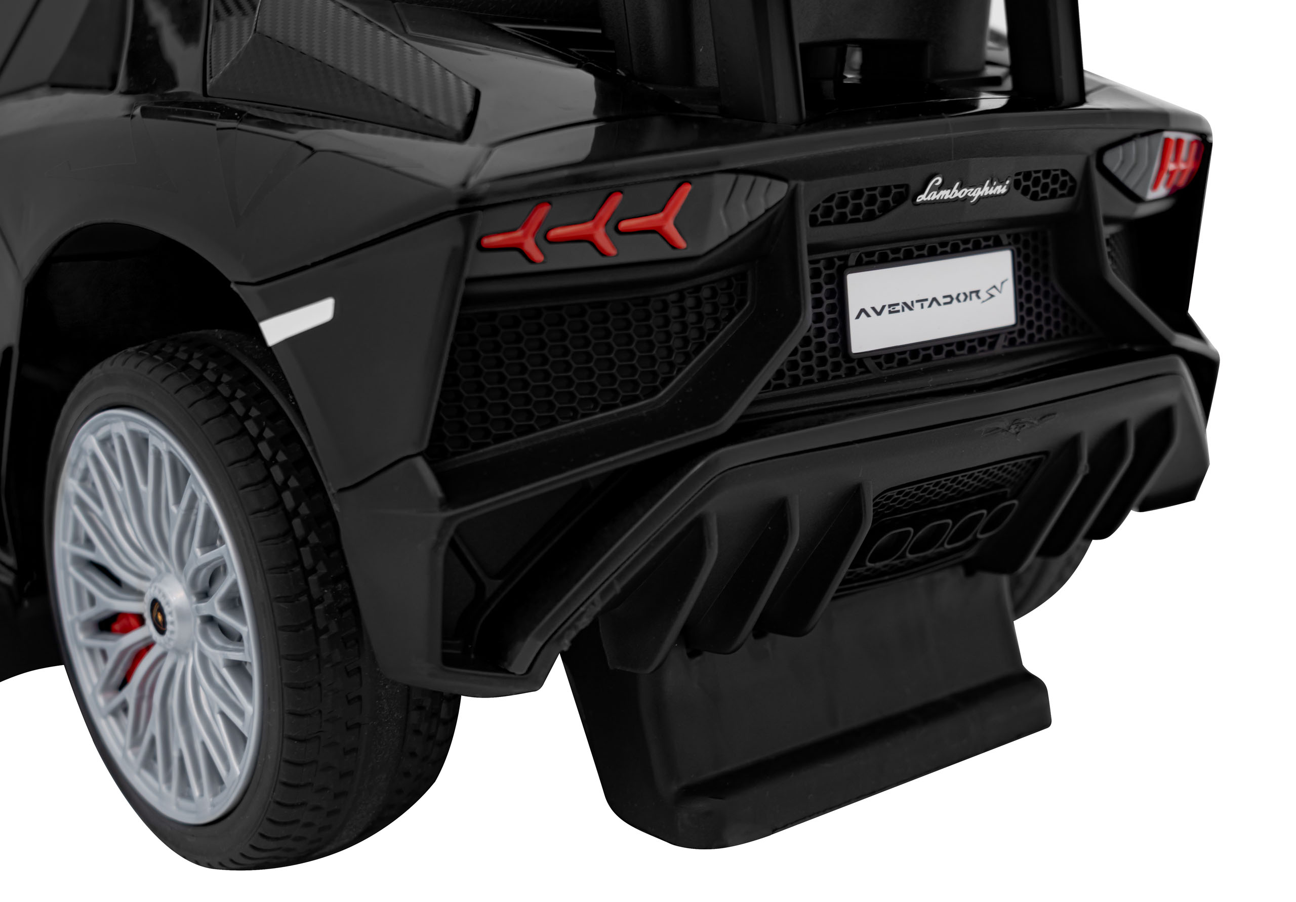 Masinuta de impins cu maner parental Lamborghini Aventador (8810) Negru - imagine 5