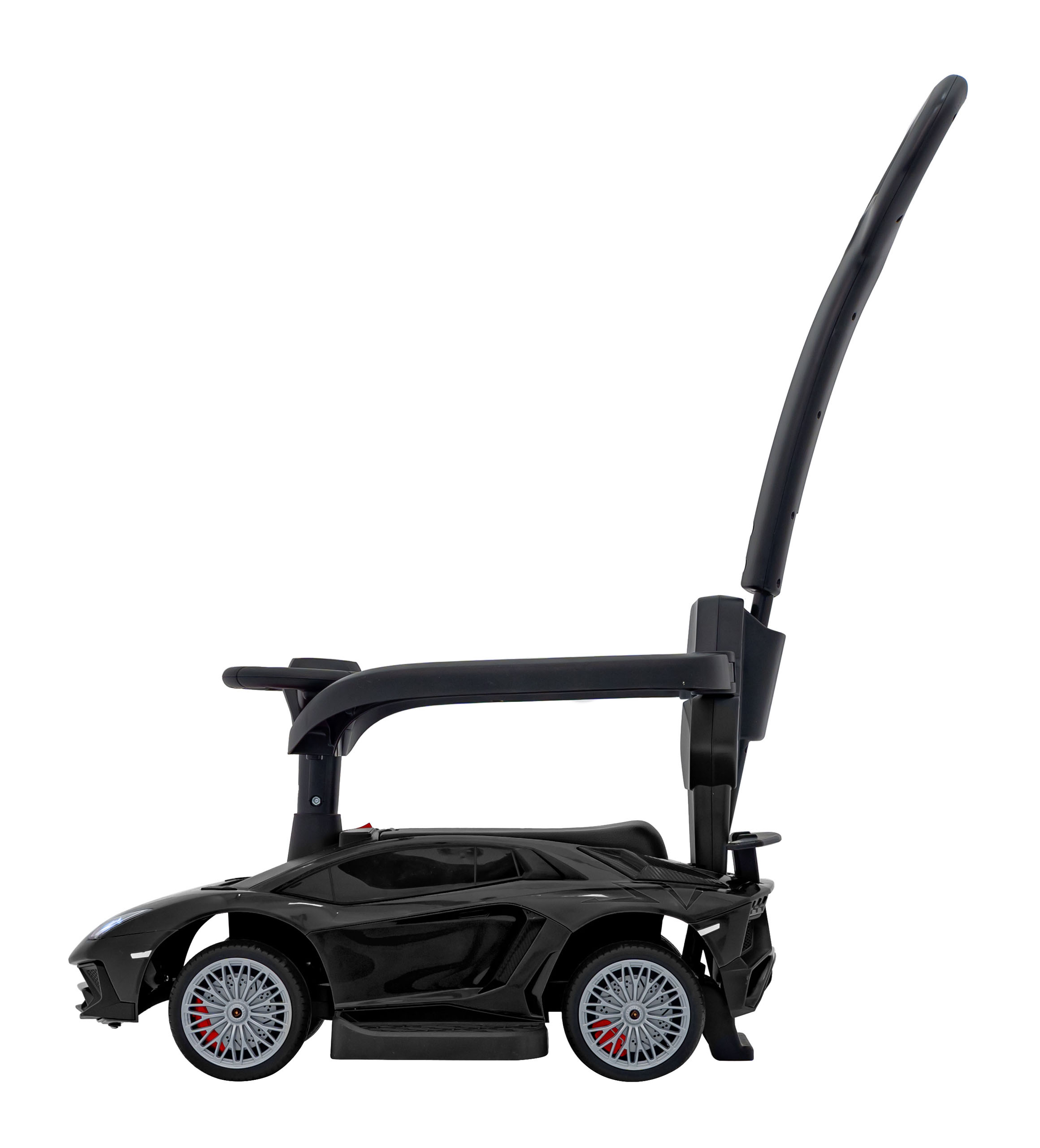 Masinuta de impins cu maner parental Lamborghini Aventador (8810) Negru - imagine 6