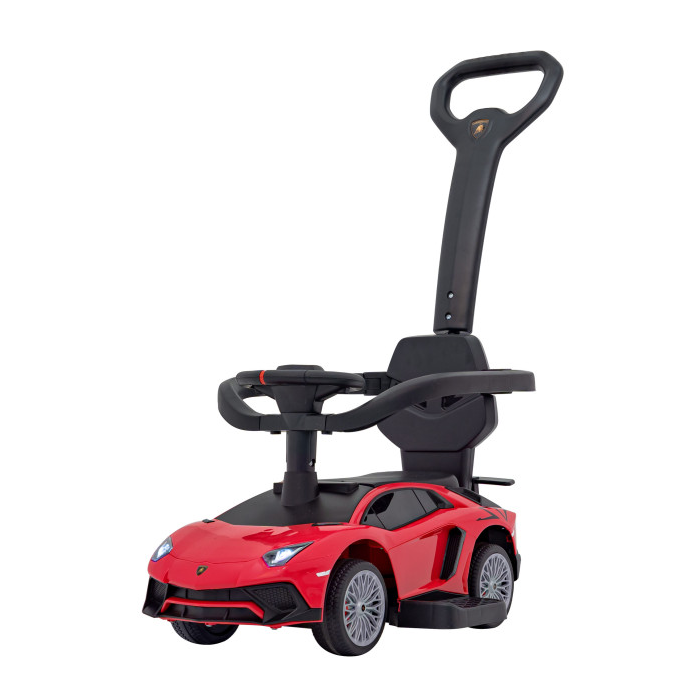 Masinuta de impins cu maner parental Lamborghini Aventador (8810) Rosu
