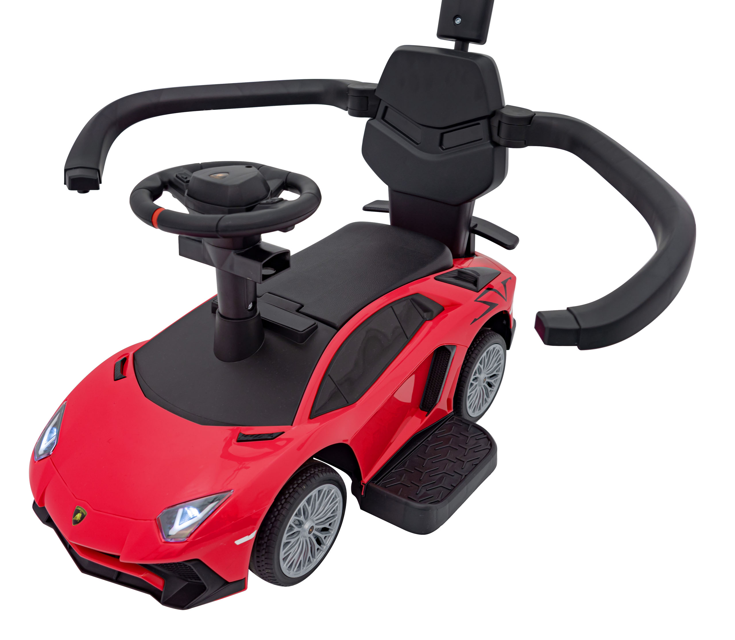 Masinuta de impins cu maner parental Lamborghini Aventador (8810) Rosu - imagine 4