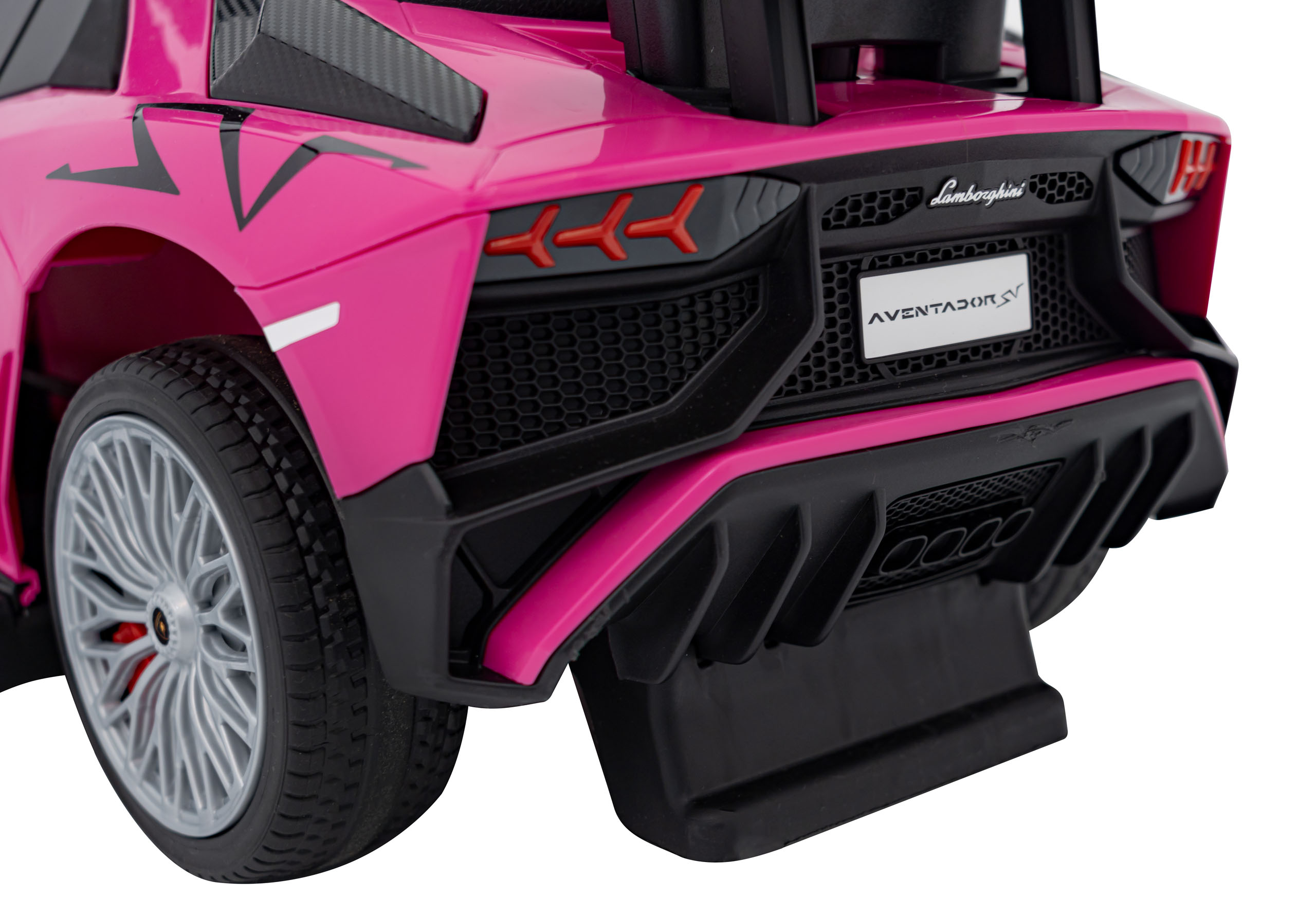 Masinuta de impins cu maner parental Lamborghini Aventador (8810) Roz - imagine 2