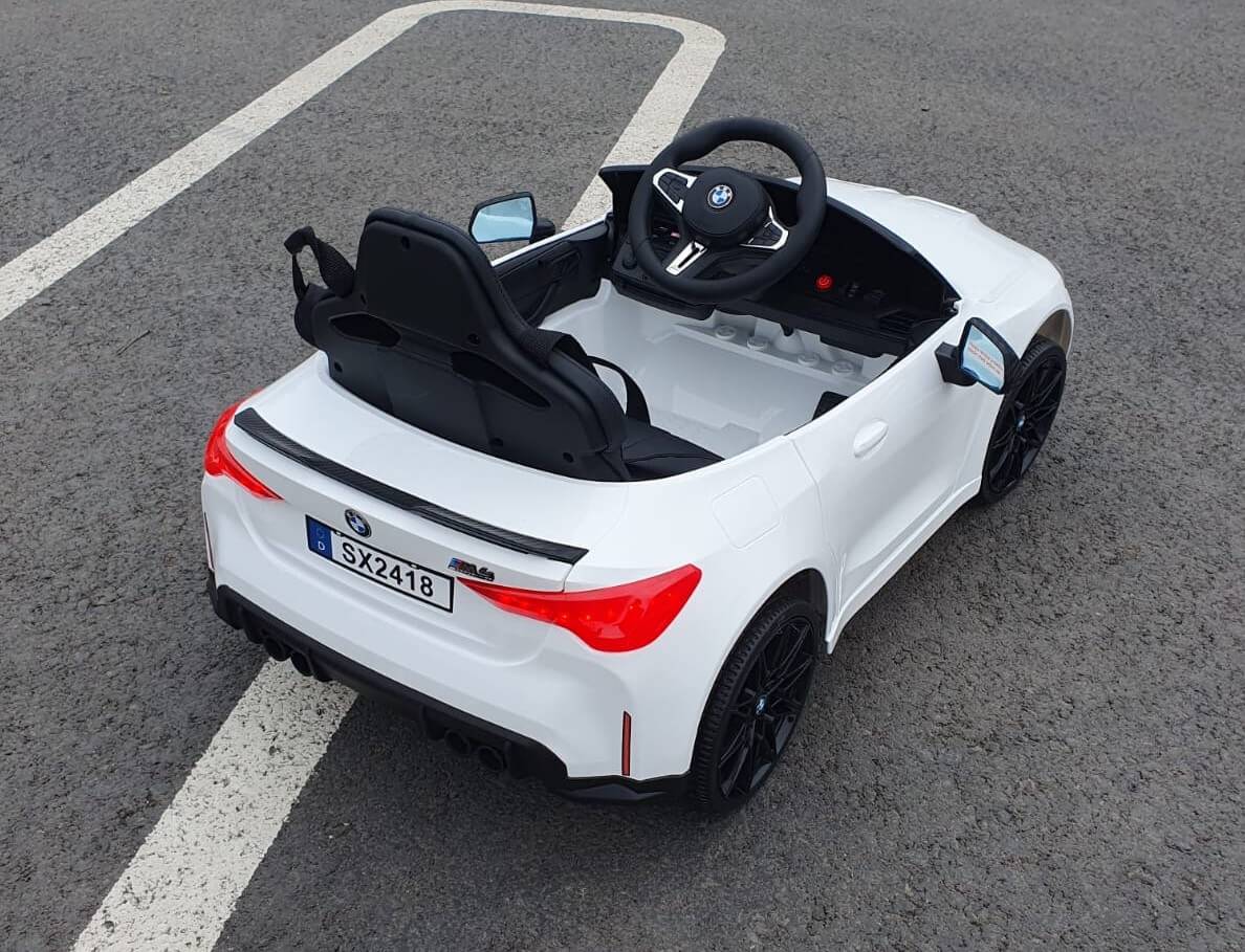 Masinuta electrica pentru copii BMW M4 Competition 12V 90W (sx2418) Alb - imagine 3