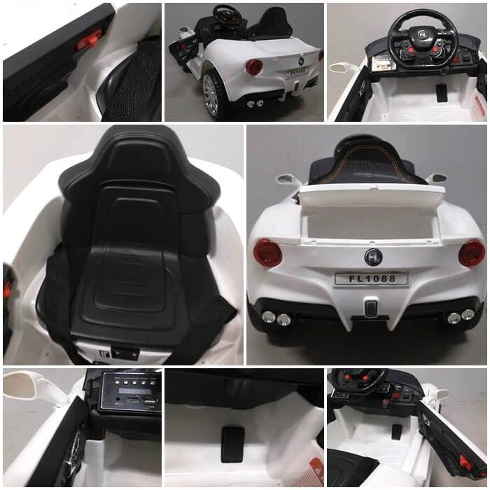 Masinuta electrica pentru copii Cabrio B11 (FL1088) Alb - imagine 3