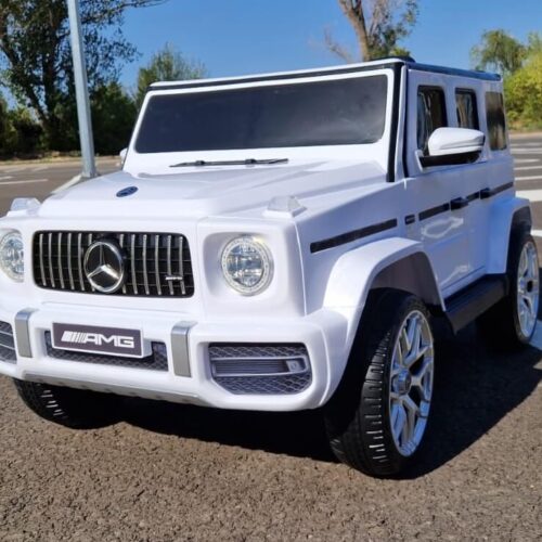 Masinuta electrica pentru copii Mercedes Benz AMG G63 12V 60W Lux (s306) Alb