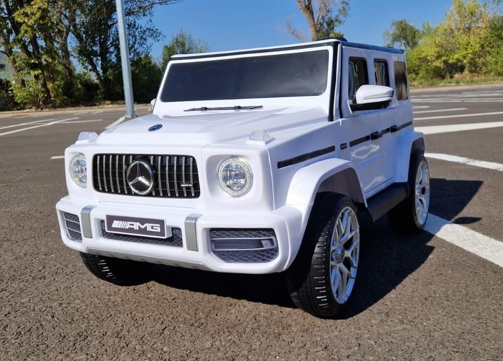 Masinuta electrica pentru copii Mercedes Benz AMG G63 12V 60W Lux (s306) Alb