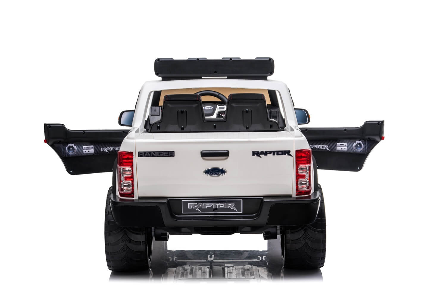 Masinuta electrica pentru copii Ford Ranger Raptor POLITIA (DK-F150) Alb - imagine 8
