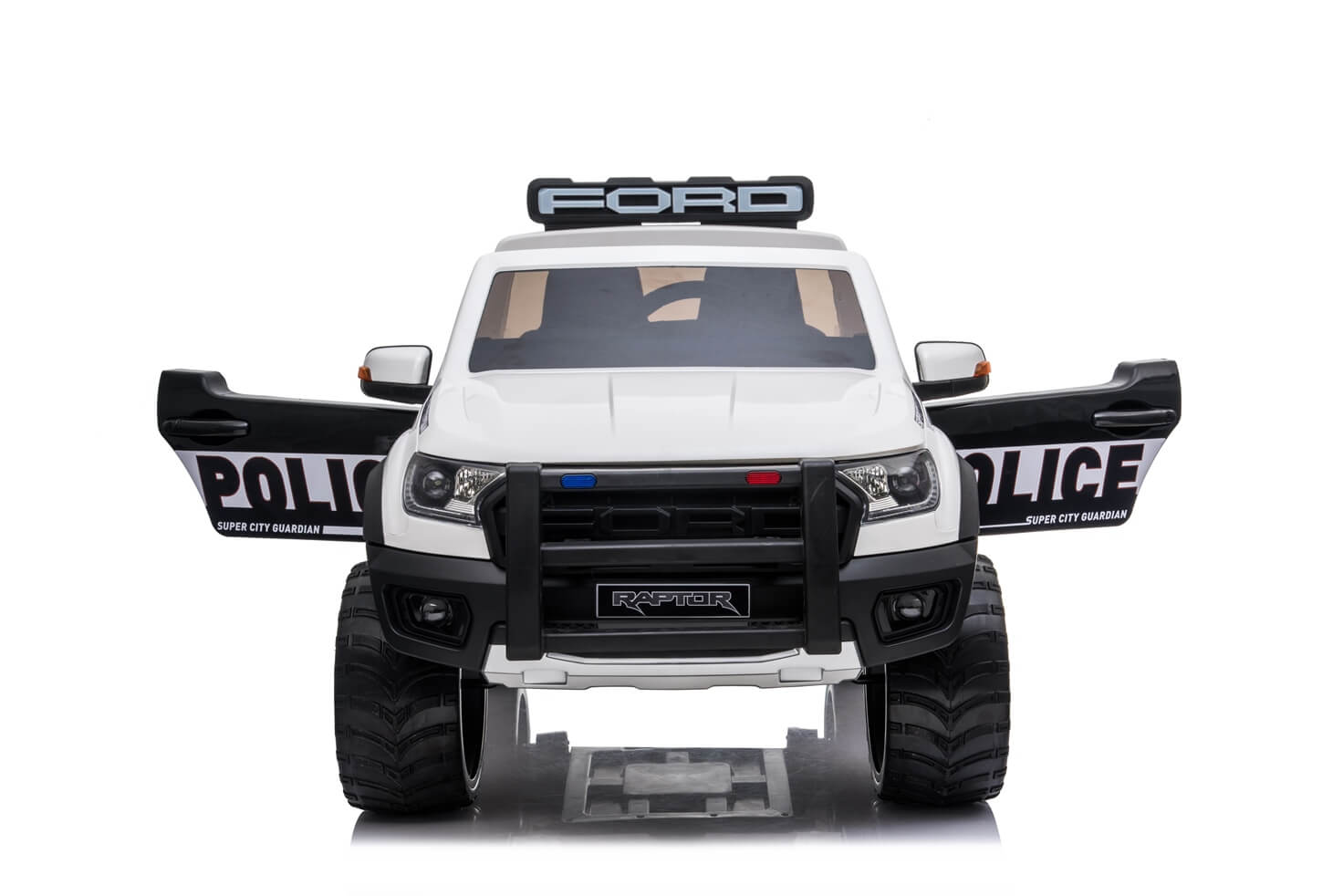 Masinuta electrica pentru copii Ford Ranger Raptor POLITIA (DK-F150) Alb - imagine 6
