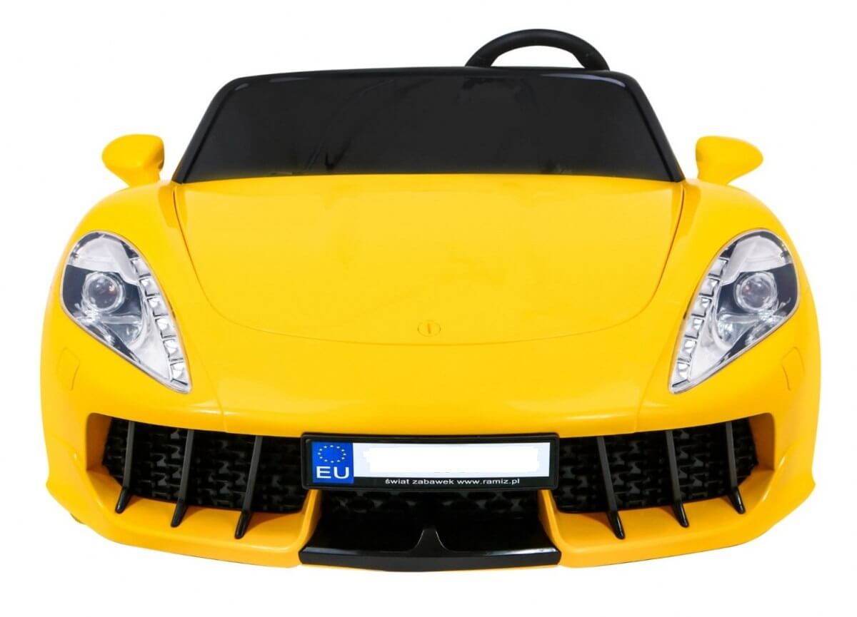 Masinuta electrica pentru copii mari "PERFECTA", 2 locuri cu sarcina pana la 100kg si viteza max 15km/h (A021) Galben - imagine 2