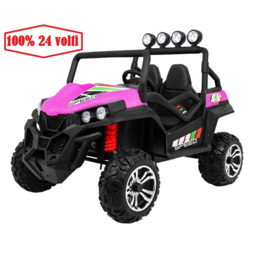 Masinuta electrica pentru copii 24 Volti UTV 4X4 SPEEDY BUGGY (S2588-1) New Face Lift Roz
