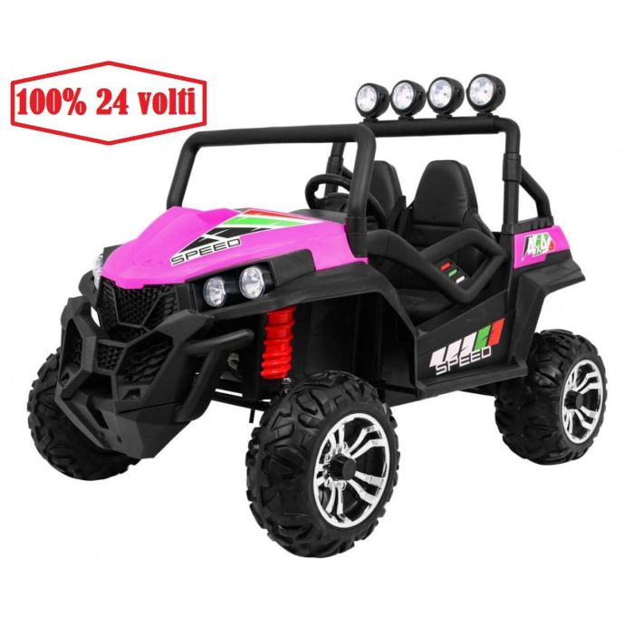 Masinuta electrica pentru copii 24 Volti UTV 4X4 SPEEDY BUGGY (S2588-1) New Face Lift Roz