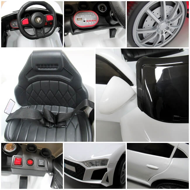 Masinuta electrica pentru copii Cabrio AA5 Alb - imagine 3