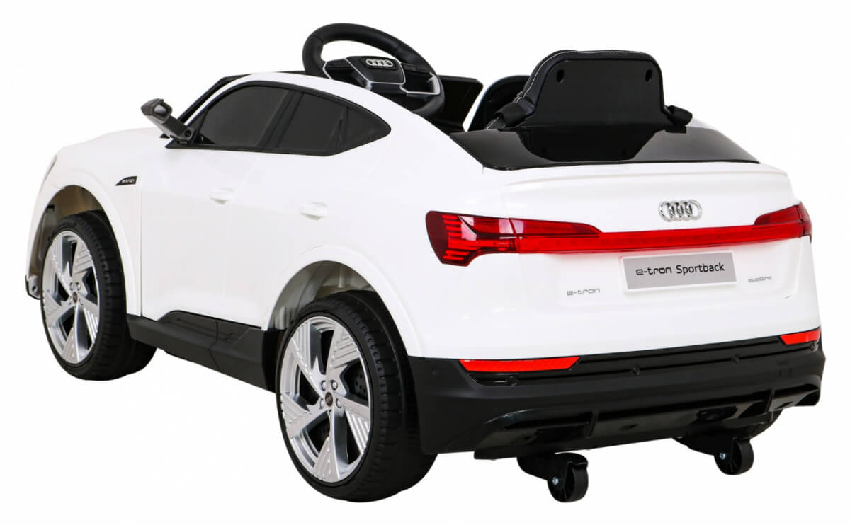 Masinuta electrica pentru copii Audi E-Tron Sportback 4x4 12V 100W (6688) Alb - imagine 3