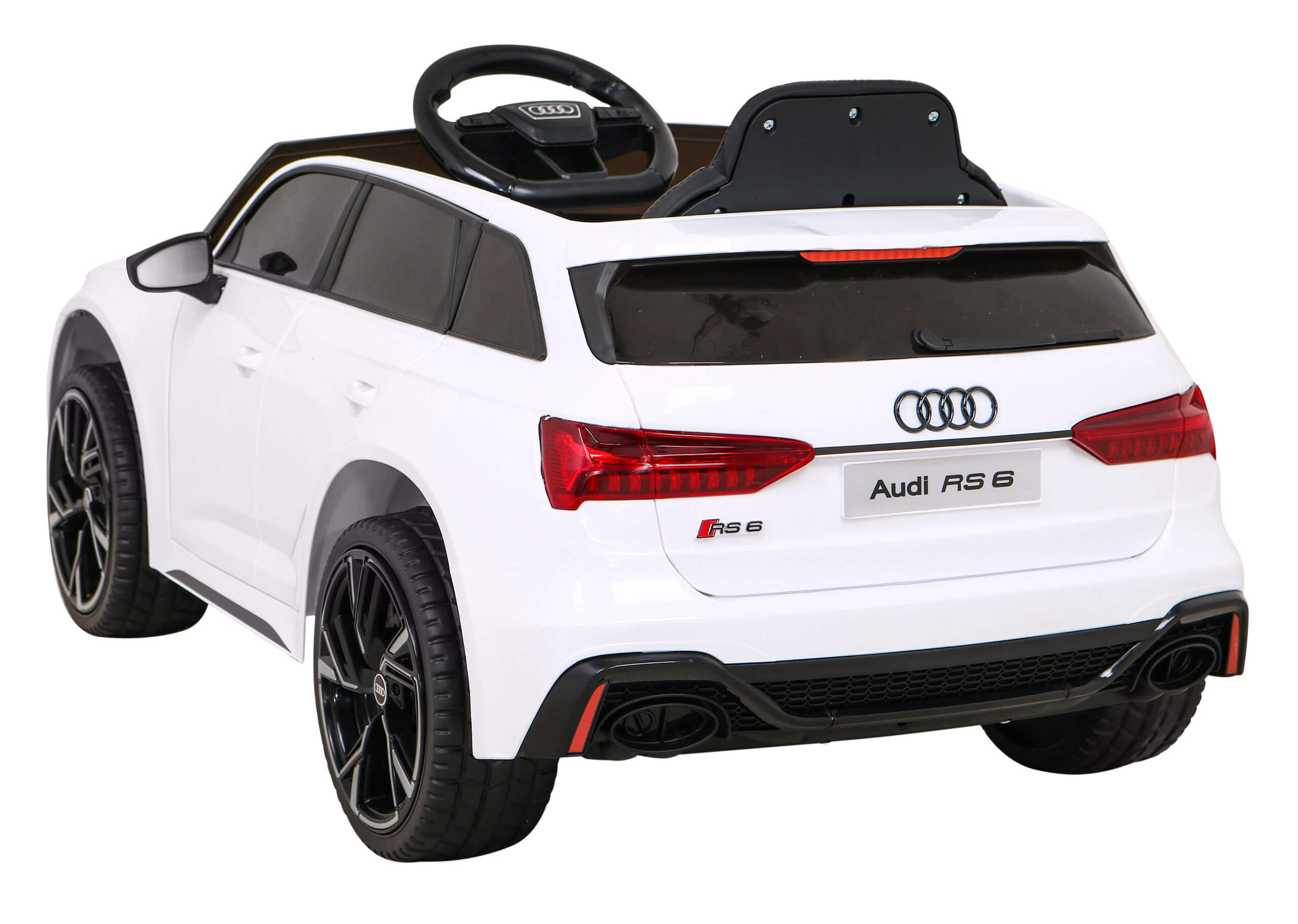Masinuta electrica pentru copii Audi RS6 12V (BRD-2118) Alb - imagine 6