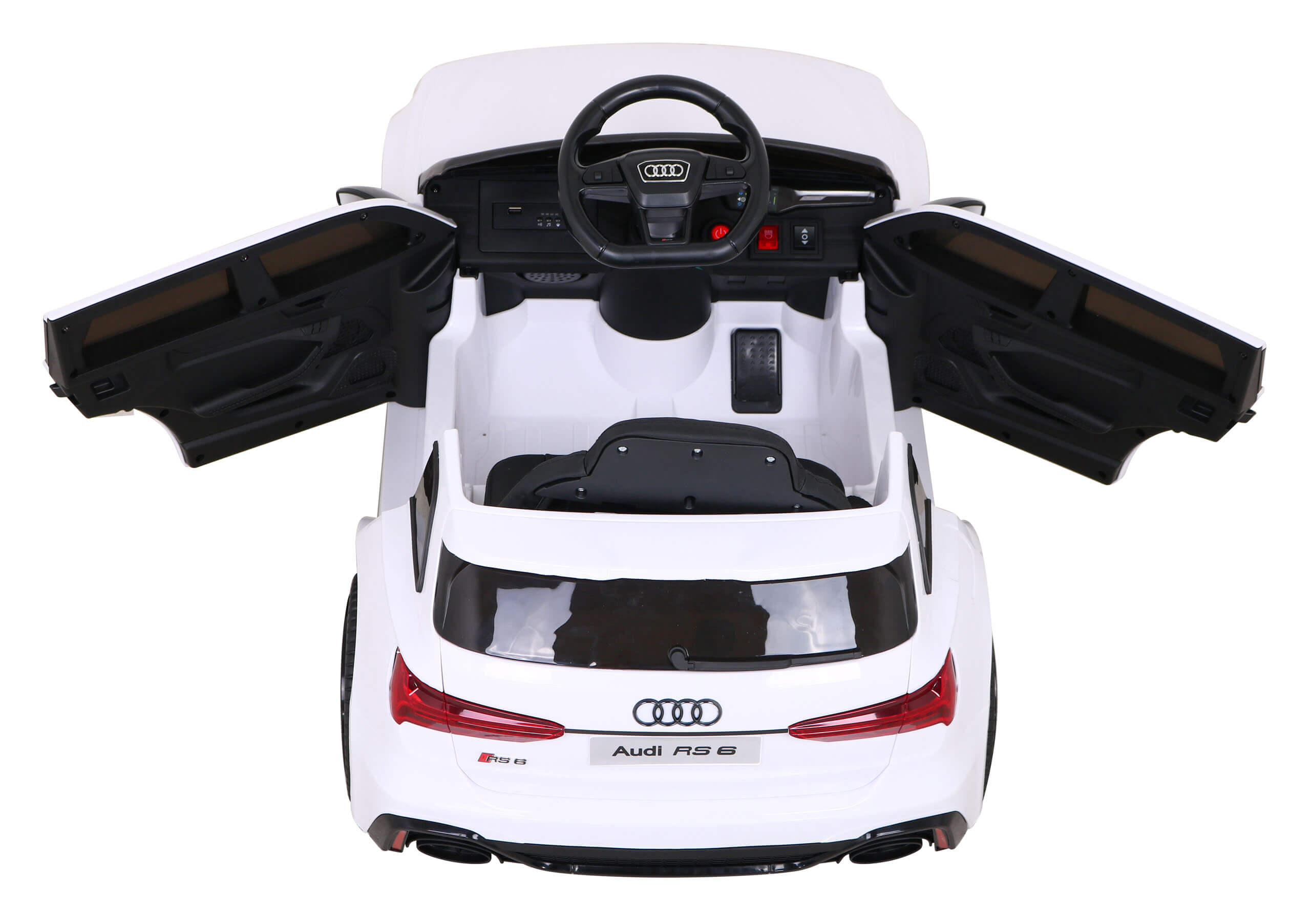 Masinuta electrica pentru copii Audi RS6 12V (BRD-2118) Alb - imagine 9