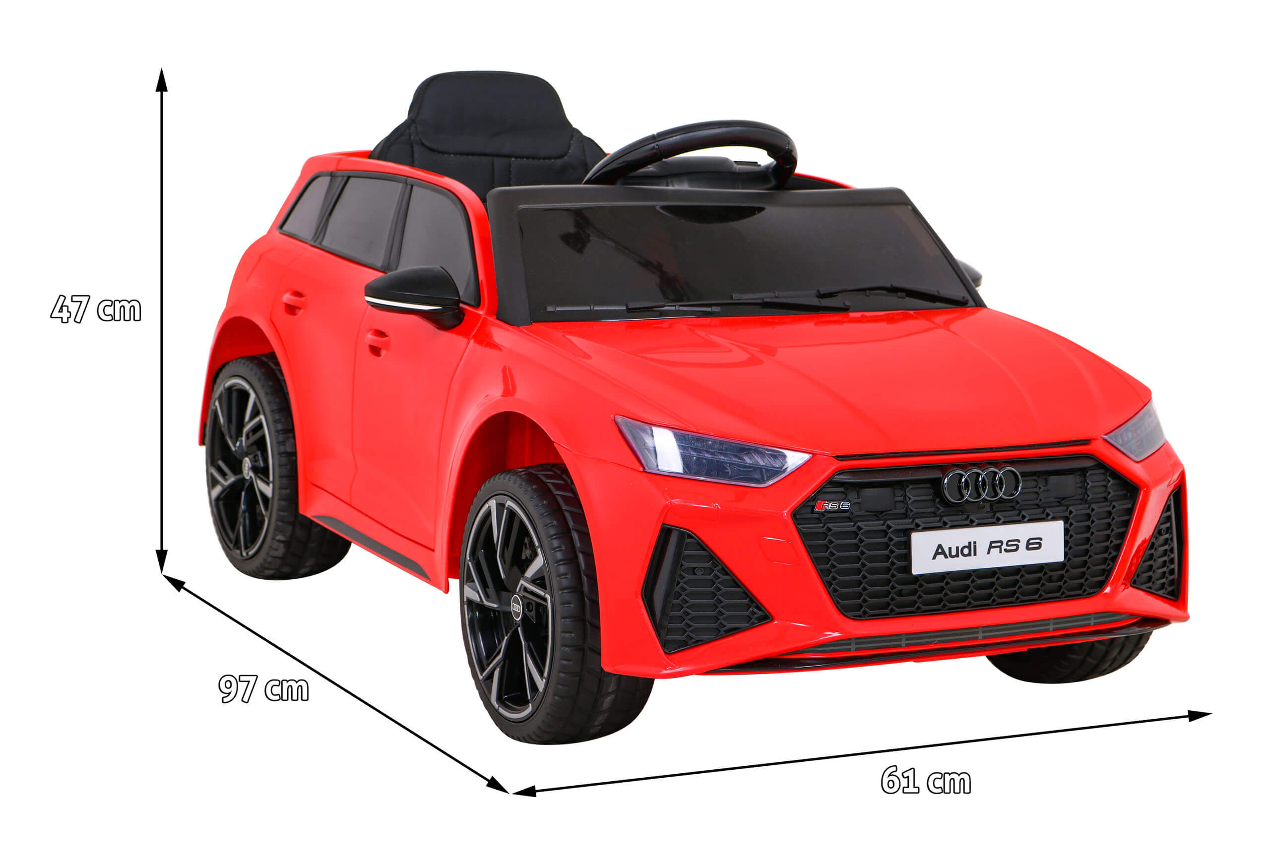 Masinuta electrica pentru copii Audi RS6 12V (BRD-2118) Rosu - imagine 2