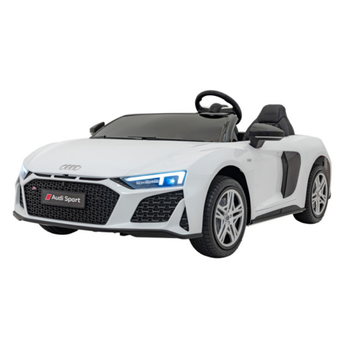 Masinuta electrica pentru copii 2 locuri cu sarcina pana la 100kg si viteza max 15km/h Audi R8 Spyder 24V (A3000) Alb