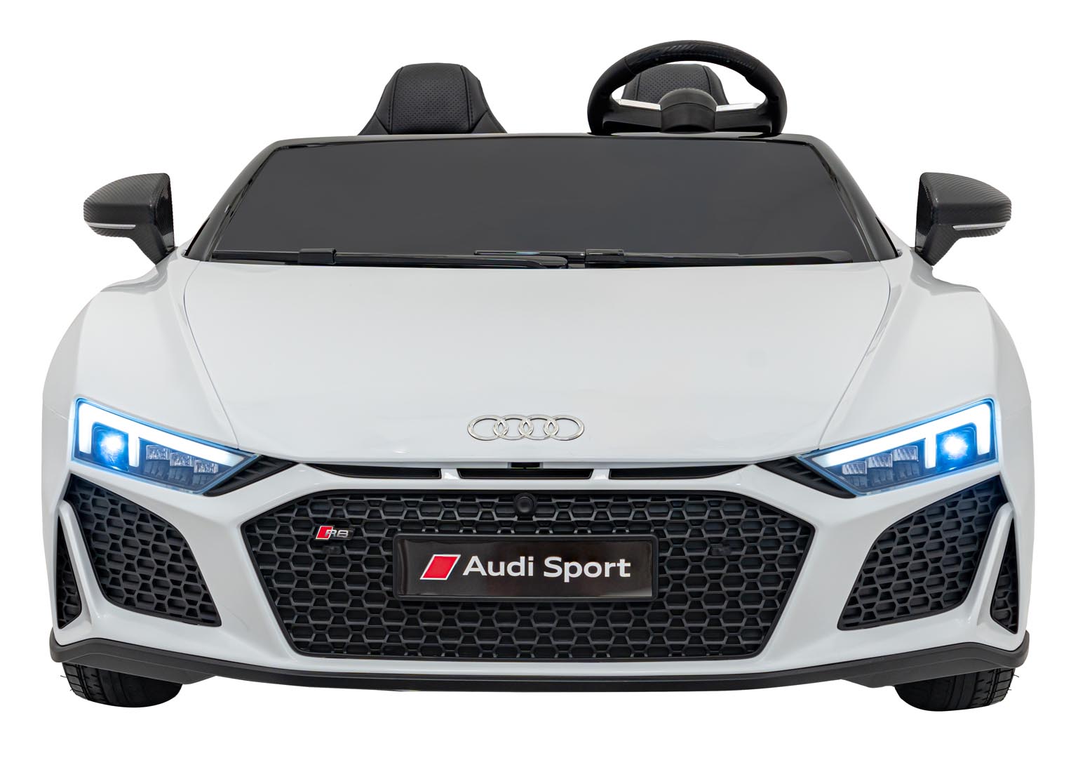 Masinuta electrica pentru copii 2 locuri cu sarcina pana la 100kg si viteza max 15km/h Audi R8 Spyder 24V (A3000) Alb - imagine 4
