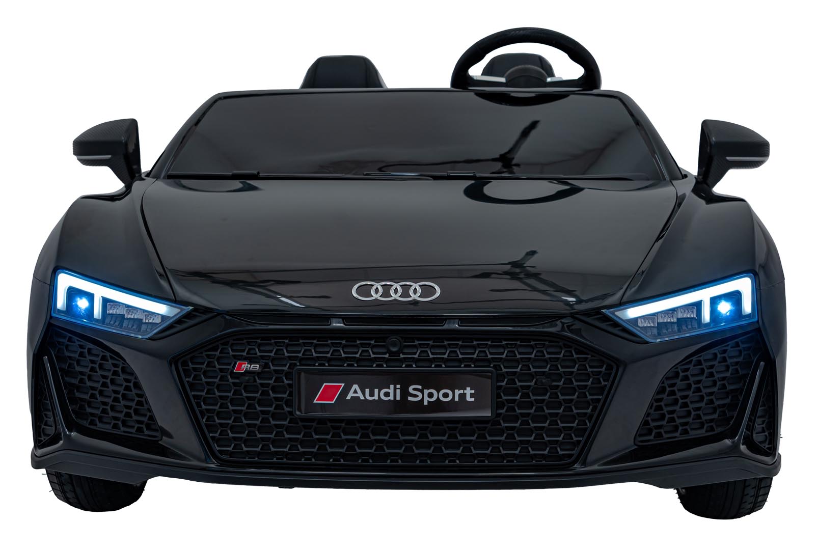 Masinuta electrica pentru copii 2 locuri cu sarcina pana la 100kg si viteza max 15km/h Audi R8 Spyder 24V (A3000) Negru - imagine 5