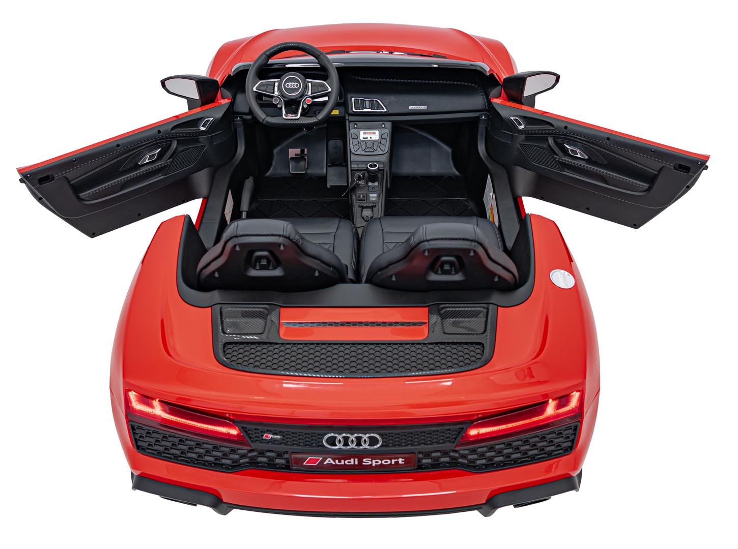 Masinuta electrica pentru copii 2 locuri cu sarcina pana la 100kg si viteza max 15km/h Audi R8 Spyder 24V (A3000) Rosu - imagine 4
