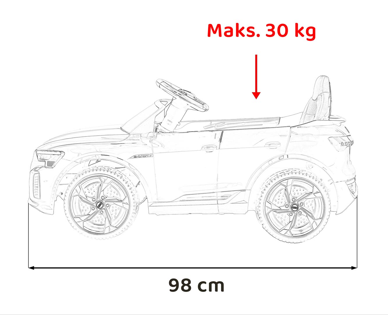 Masinuta electrica pentru copii Audi SQ8 12V (2168) Alb - imagine 4