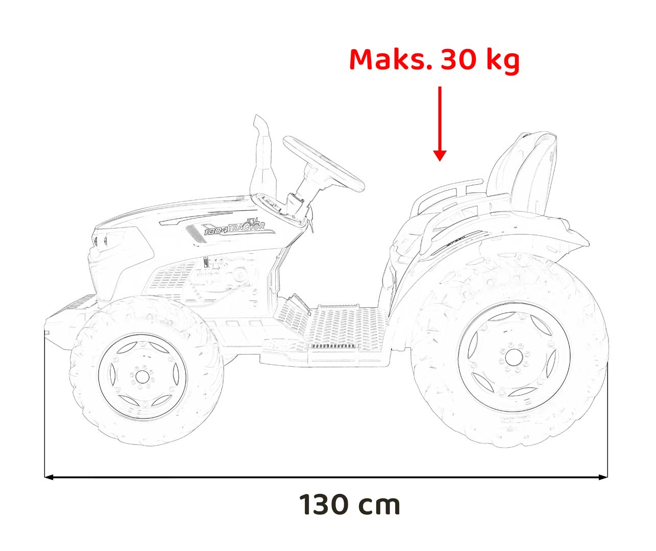 Masinuta eIectrica pentru copii Autokids FARMER TRUCK GROW 1804 24V 200W (306) Verde - imagine 3