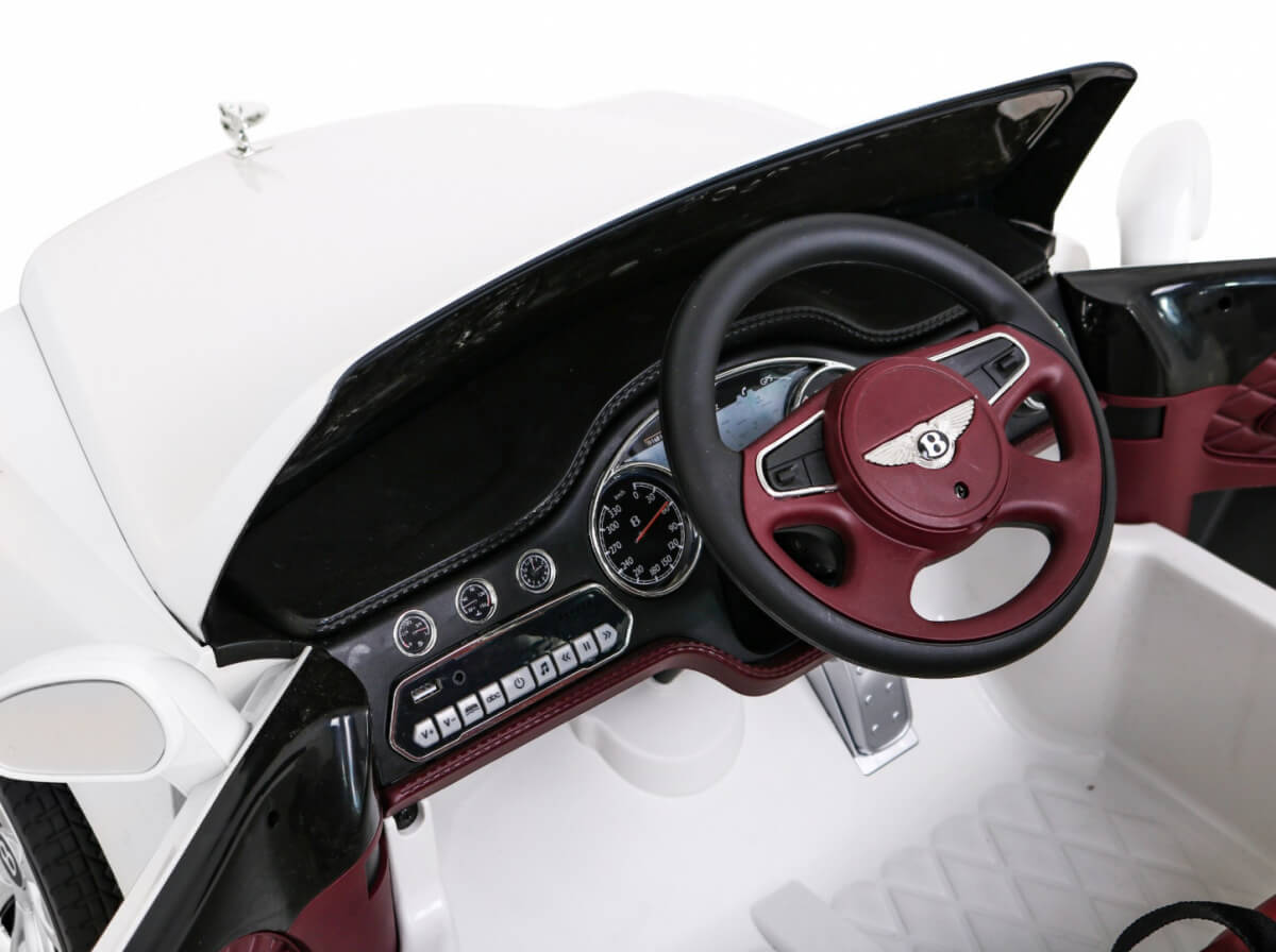Masinuta electrica pentru copii Bentley Mulsanne (1006) Alb - imagine 7