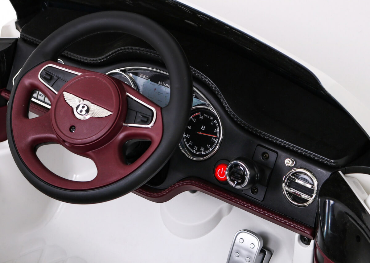 Masinuta electrica pentru copii Bentley Mulsanne (1006) Alb - imagine 8