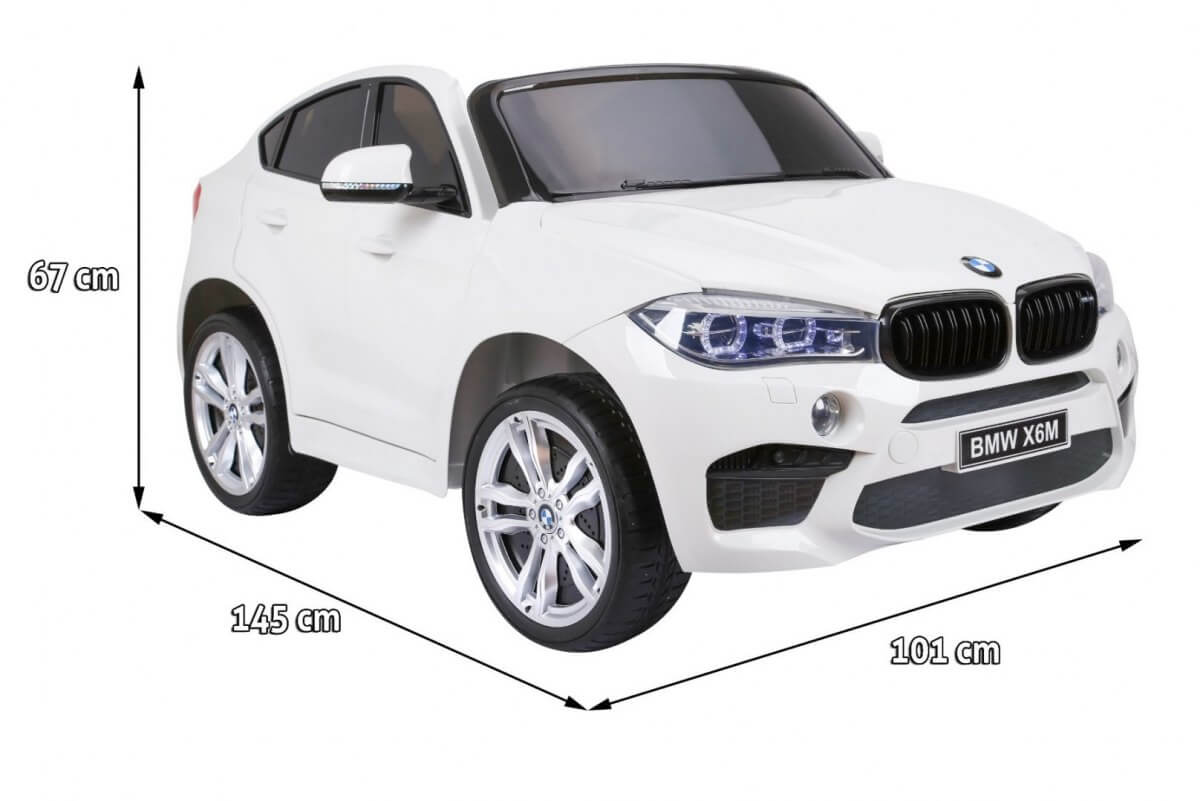 Masinuta electrica pentru copii BMW X6M (2168) XXL cu 2 locuri, Alb - imagine 3