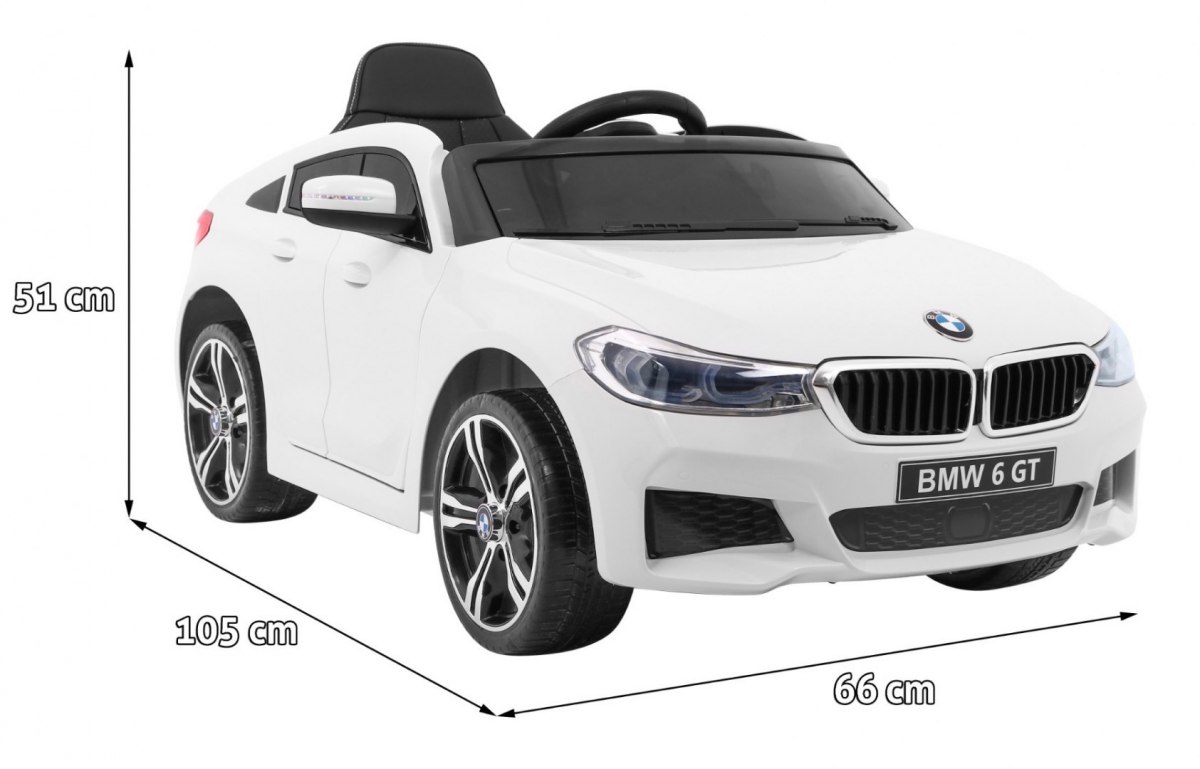 Masinuta electrica pentru copii BMW GT 640i (2164) Alb - imagine 4