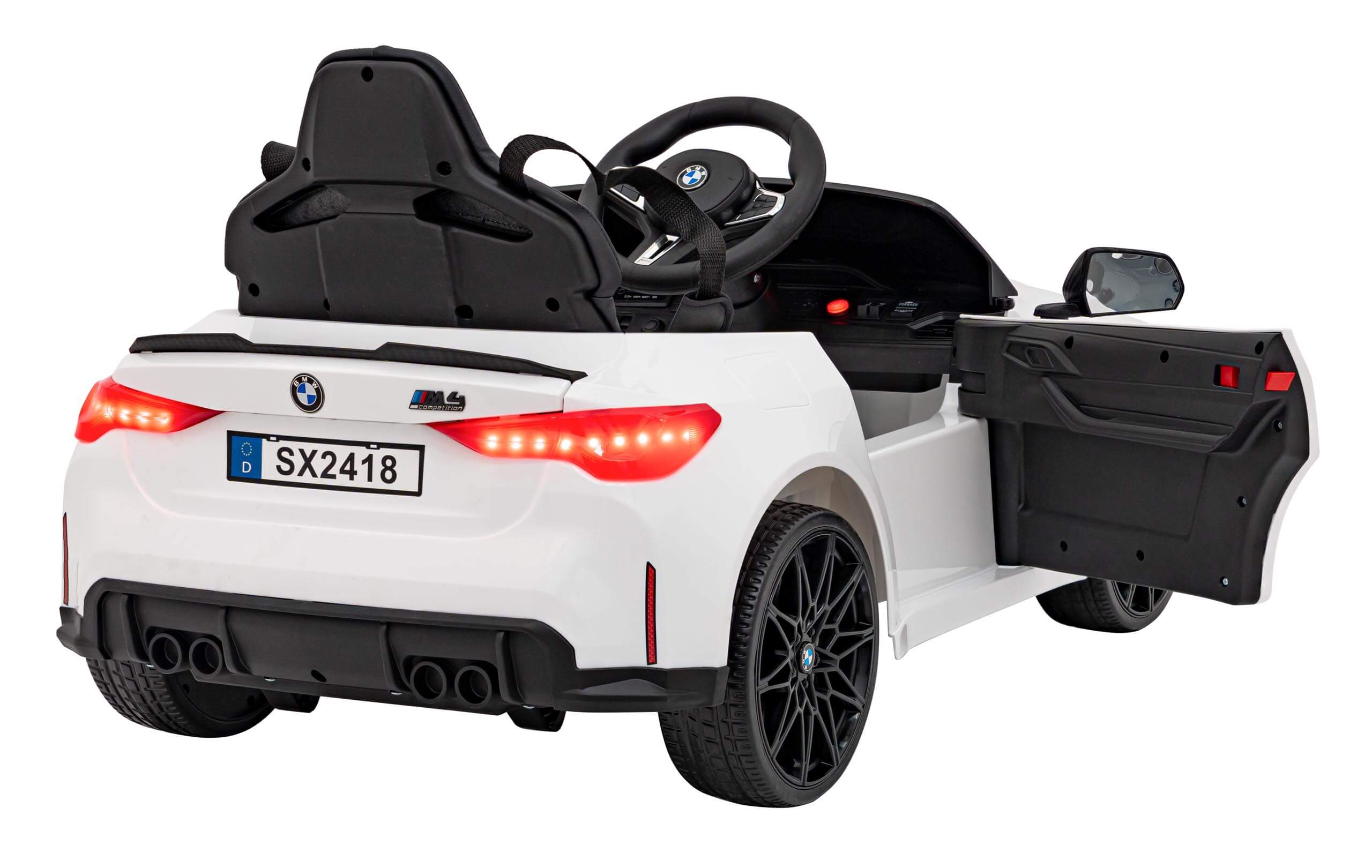 Masinuta electrica pentru copii BMW M4 Competition 12V 90W (sx2418) Alb - imagine 6