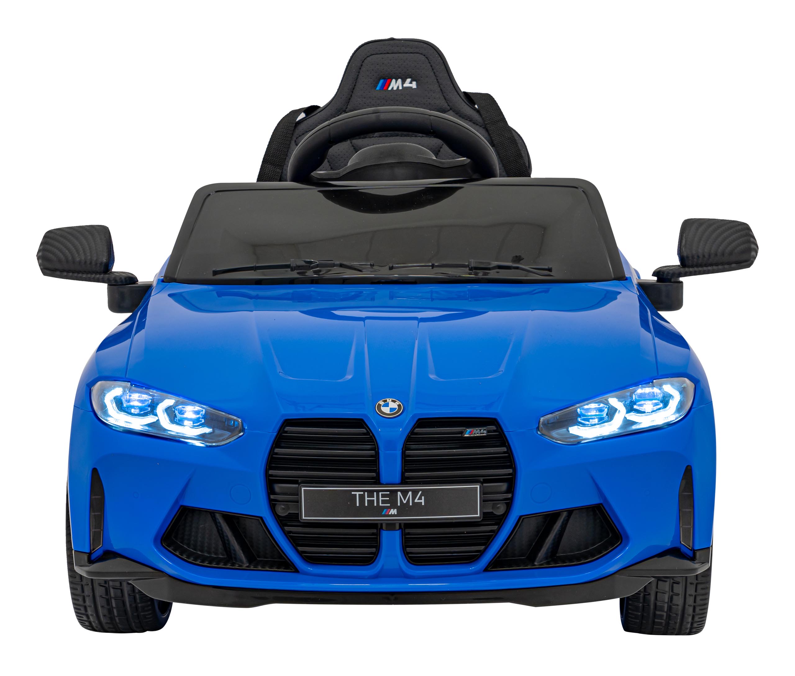 Masinuta electrica pentru copii BMW M4 Competition 12V 90W (sx2418) Albastru - imagine 3