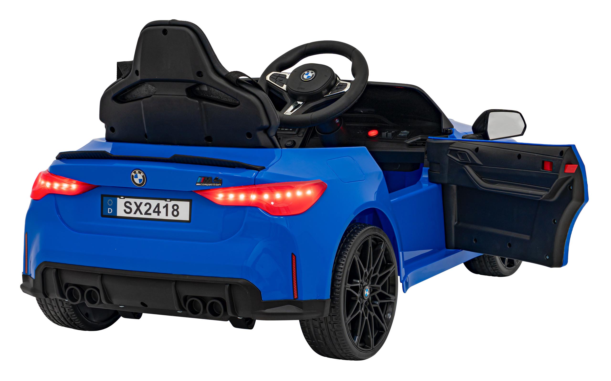 Masinuta electrica pentru copii BMW M4 Competition 12V 90W (sx2418) Albastru - imagine 11