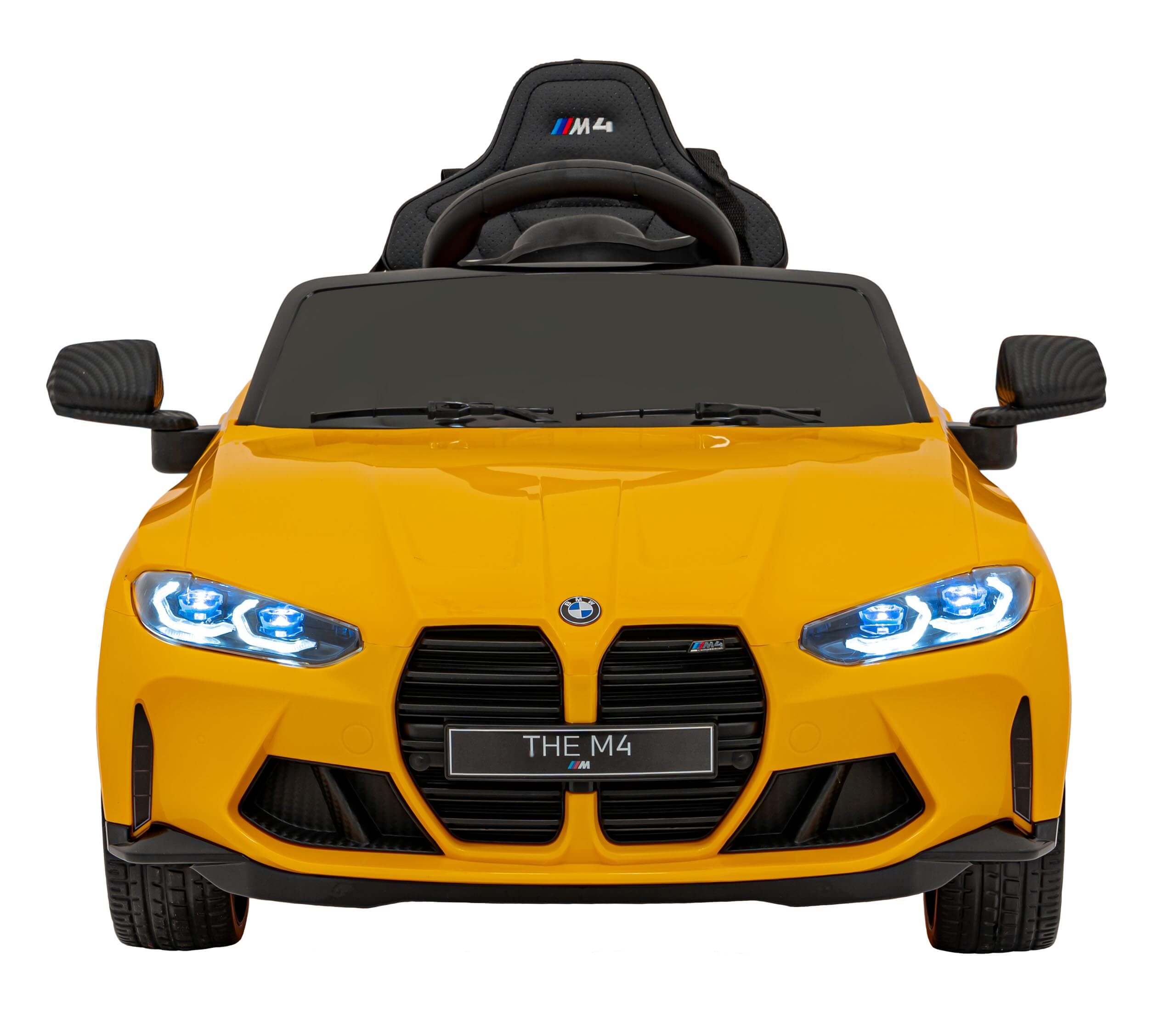 Masinuta electrica pentru copii BMW M4 Competition 12V 90W (sx2418) Galben - imagine 2