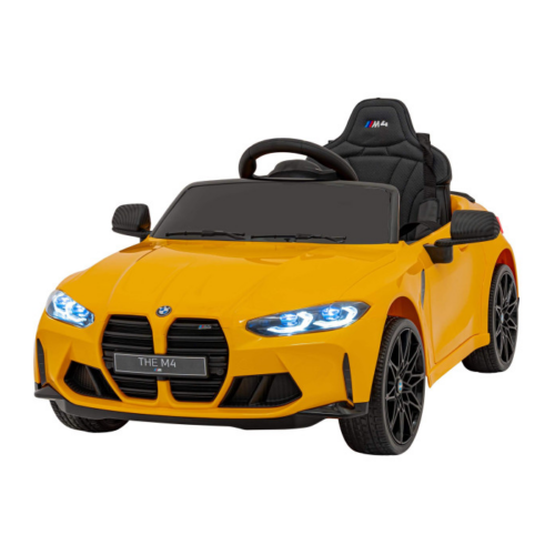 Masinuta electrica pentru copii BMW M4 Competition 12V 90W (sx2418) Galben
