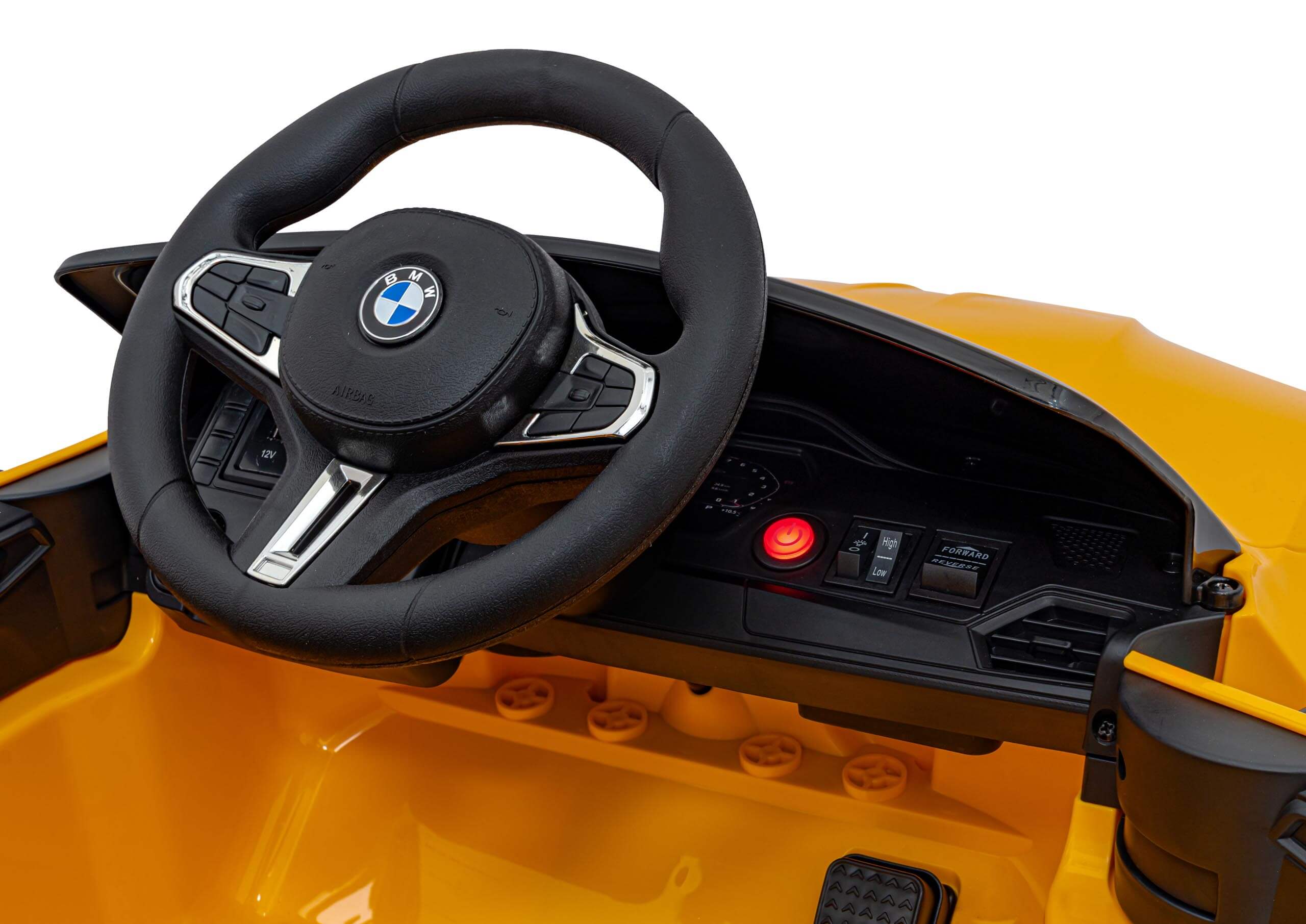 Masinuta electrica pentru copii BMW M4 Competition 12V 90W (sx2418) Galben - imagine 8