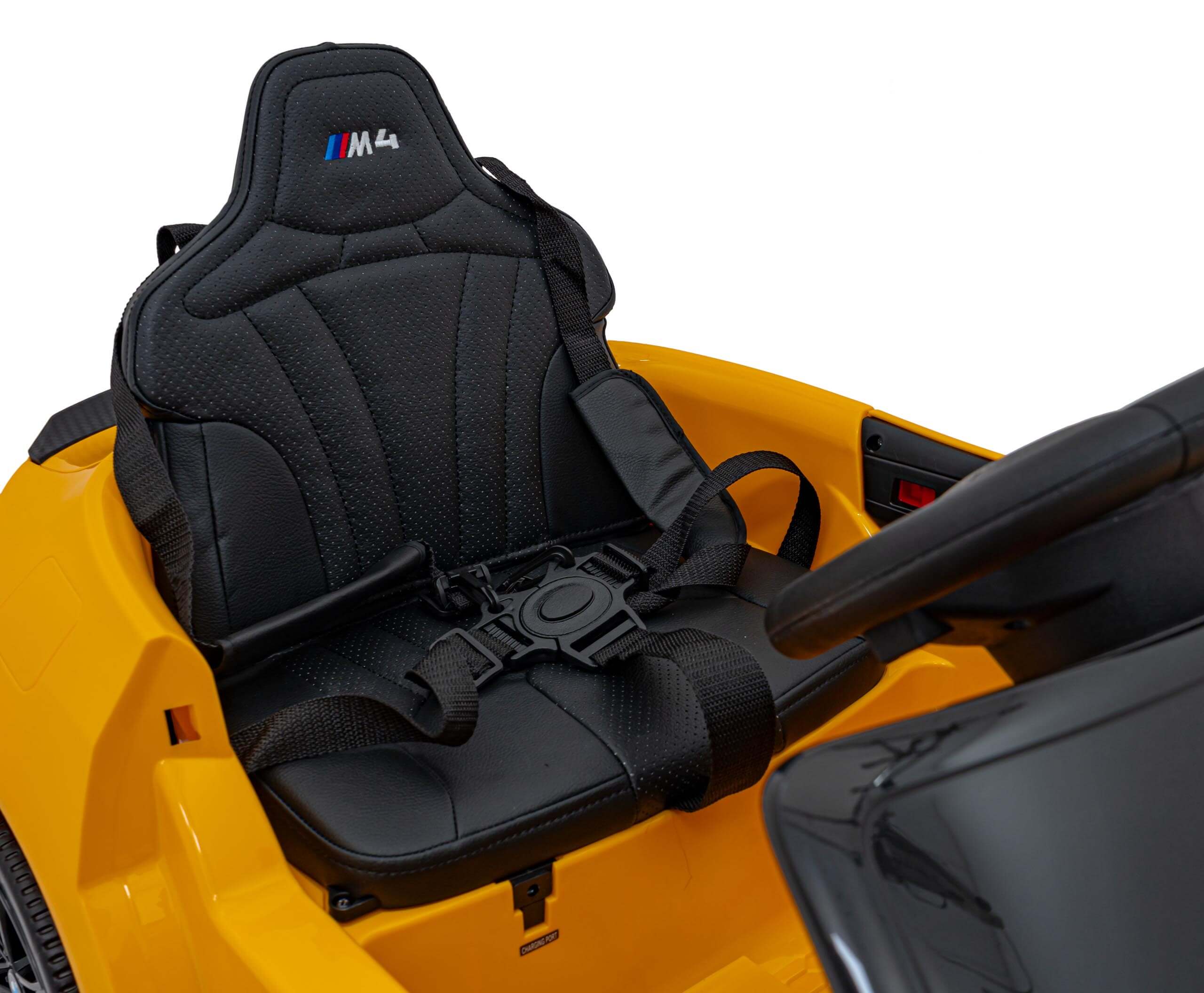 Masinuta electrica pentru copii BMW M4 Competition 12V 90W (sx2418) Galben - imagine 5