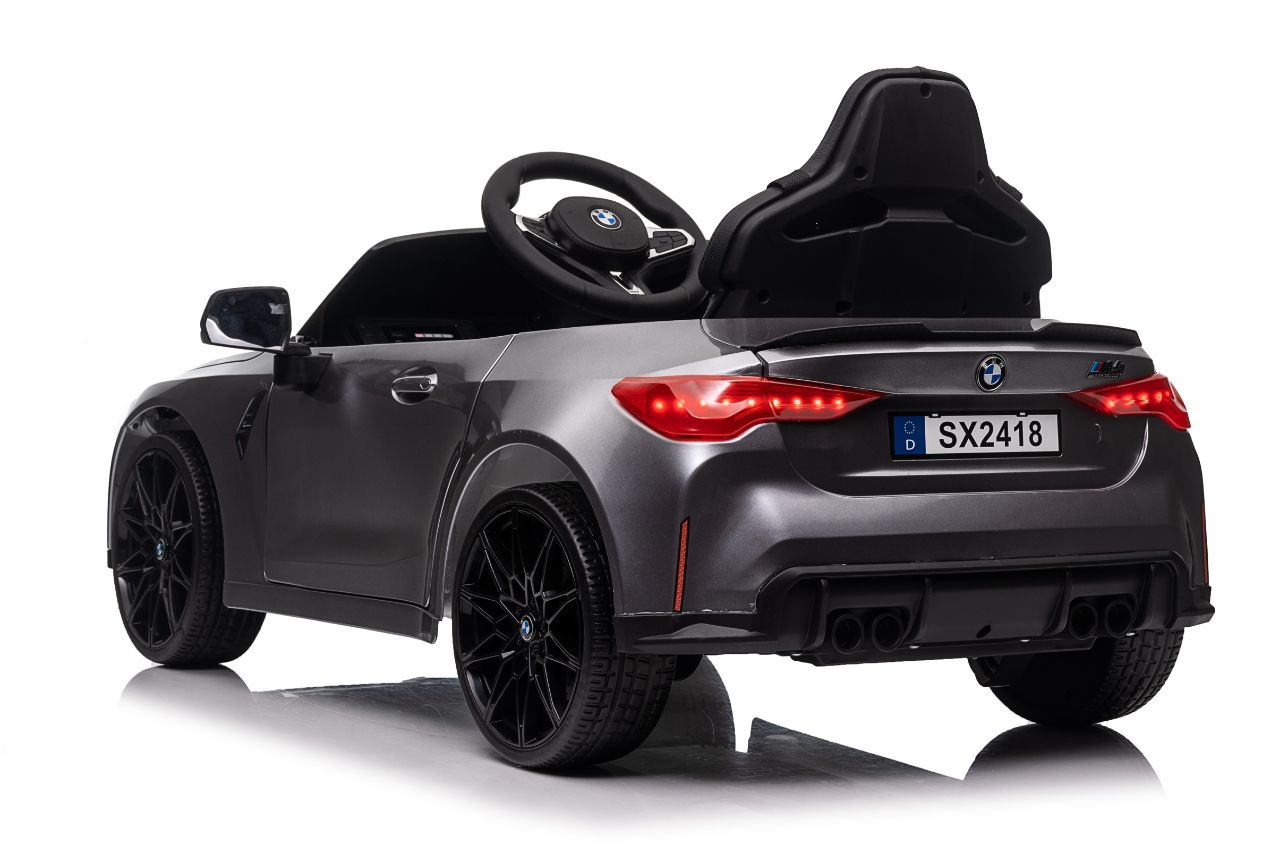 Masinuta electrica pentru copii BMW M4 Competition 12V 90W (sx2418) Gri metalizat - imagine 11
