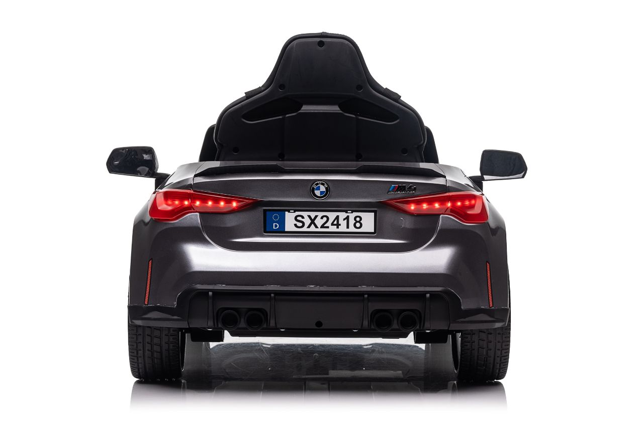 Masinuta electrica pentru copii BMW M4 Competition 12V 90W (sx2418) Gri metalizat - imagine 5