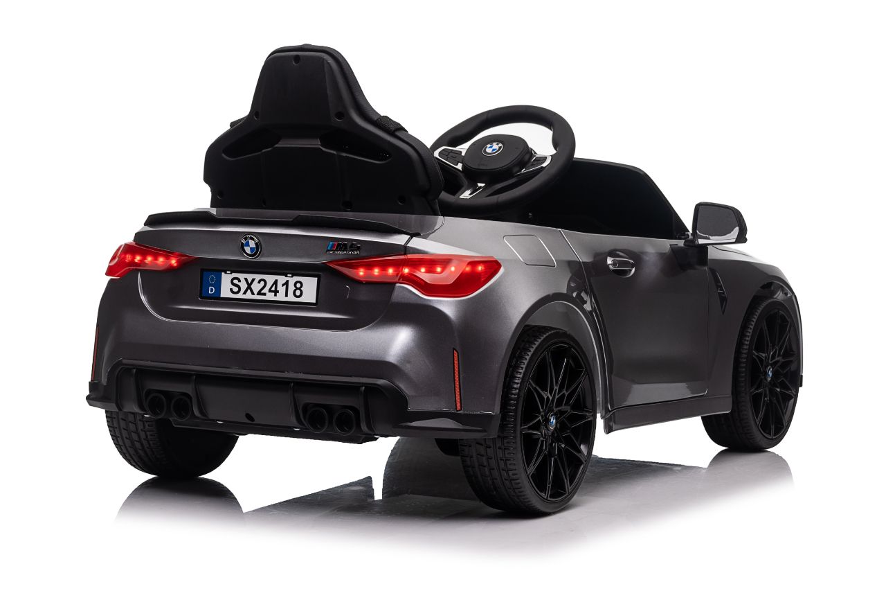 Masinuta electrica pentru copii BMW M4 Competition 12V 90W (sx2418) Gri metalizat - imagine 12