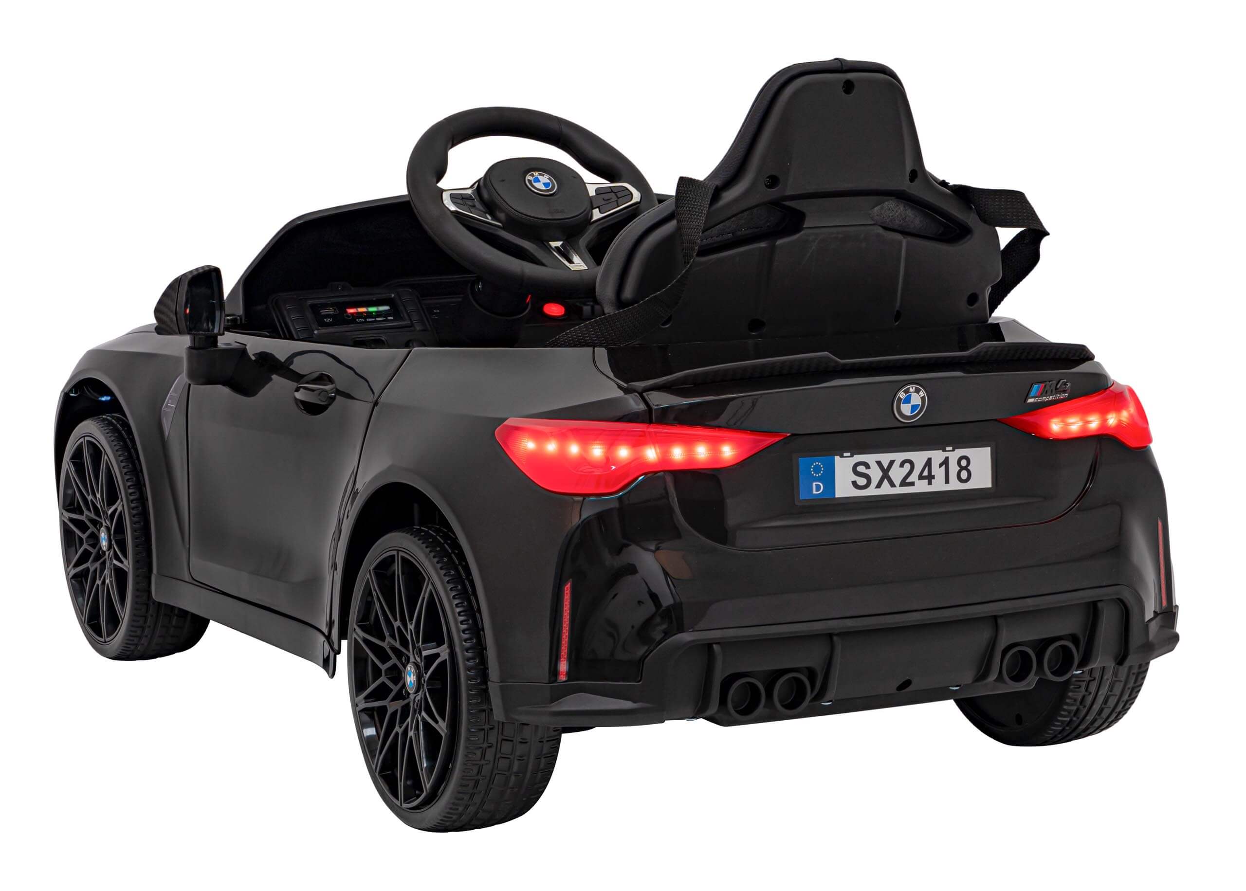 Masinuta electrica pentru copii BMW M4 Competition 12V 90W (sx2418) Negru - imagine 8